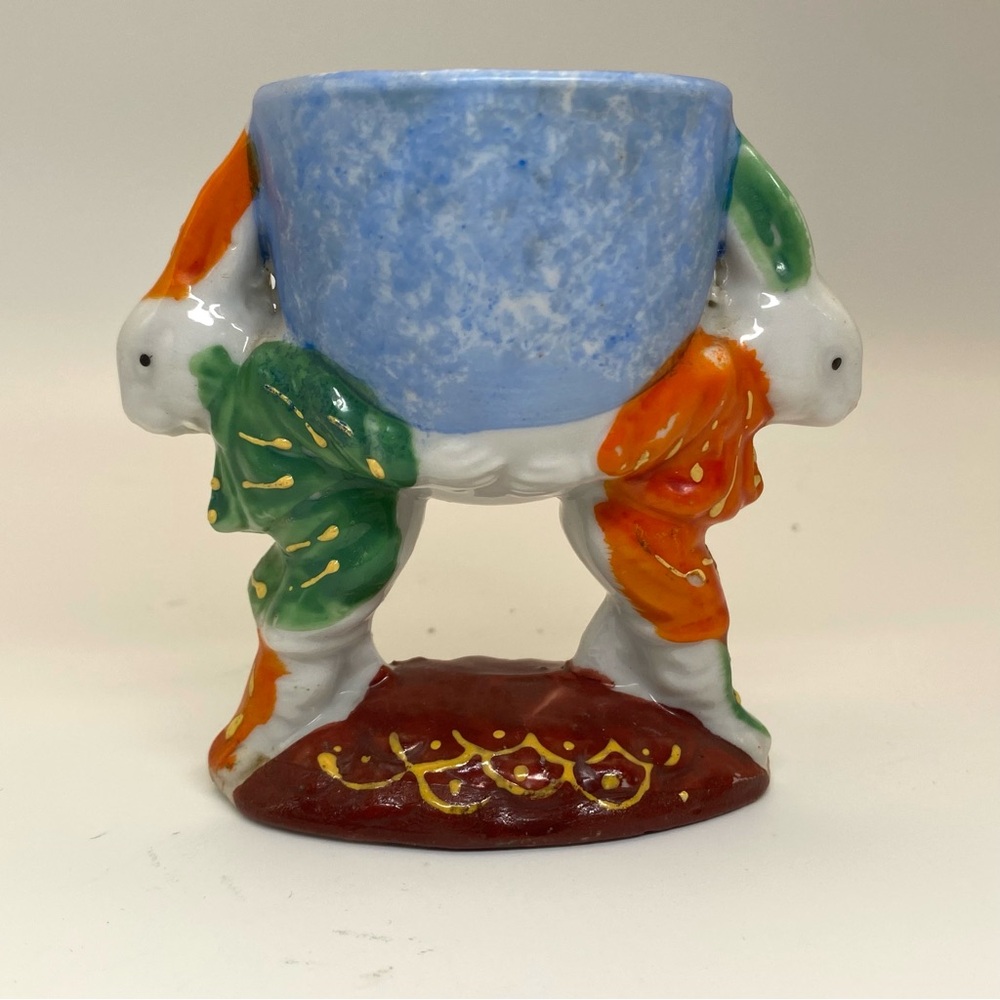 Vintage ceramic‎ rabbit egg cup Japan